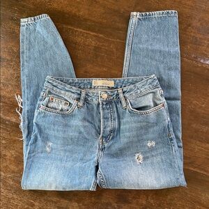 Topshop Moto Hayden Classic Blue Boyfriend Jeans